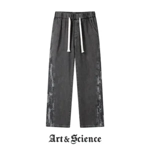 Art & Science Black Washed Distressed Jeans Front