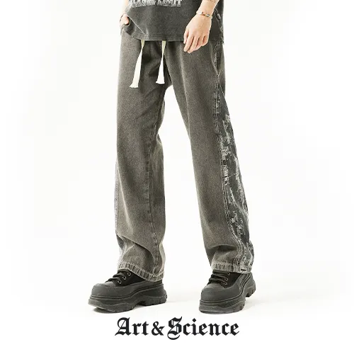 Art & Science Black Washed Distressed Jeans Detail